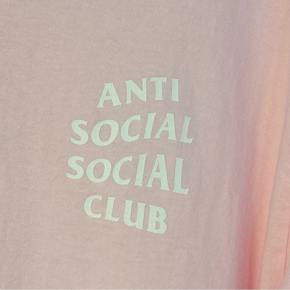 Anti Social Social Club Pair Of Dice Tee Shirt Humming Bird Light Pink Large - Picture 5 of 9